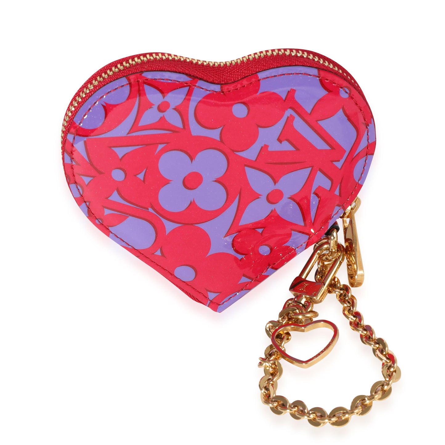 Louis Vuitton  Rose Indian Sweet Monogram Vernis Heart Coin Purse