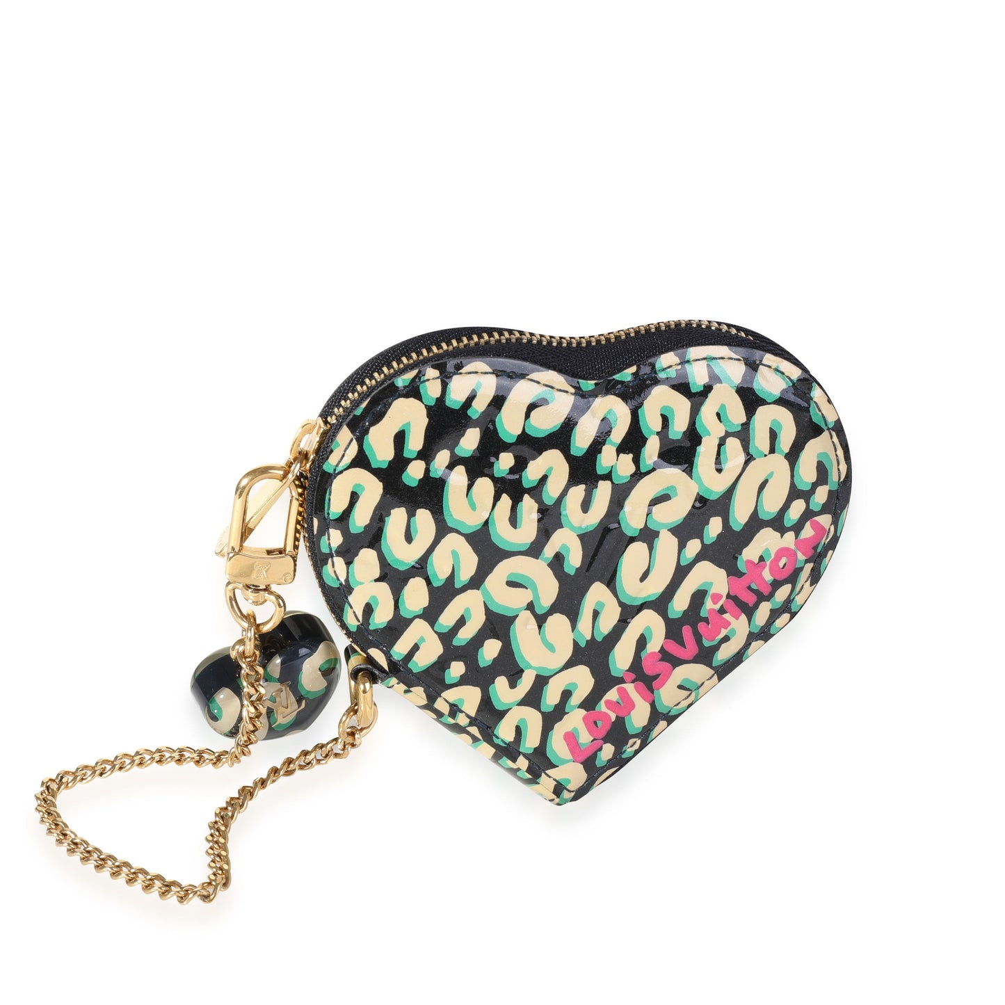 Louis Vuitton  x Stephen Sprouse Bleu Infini Leopard Vernis Heart Coin Purse