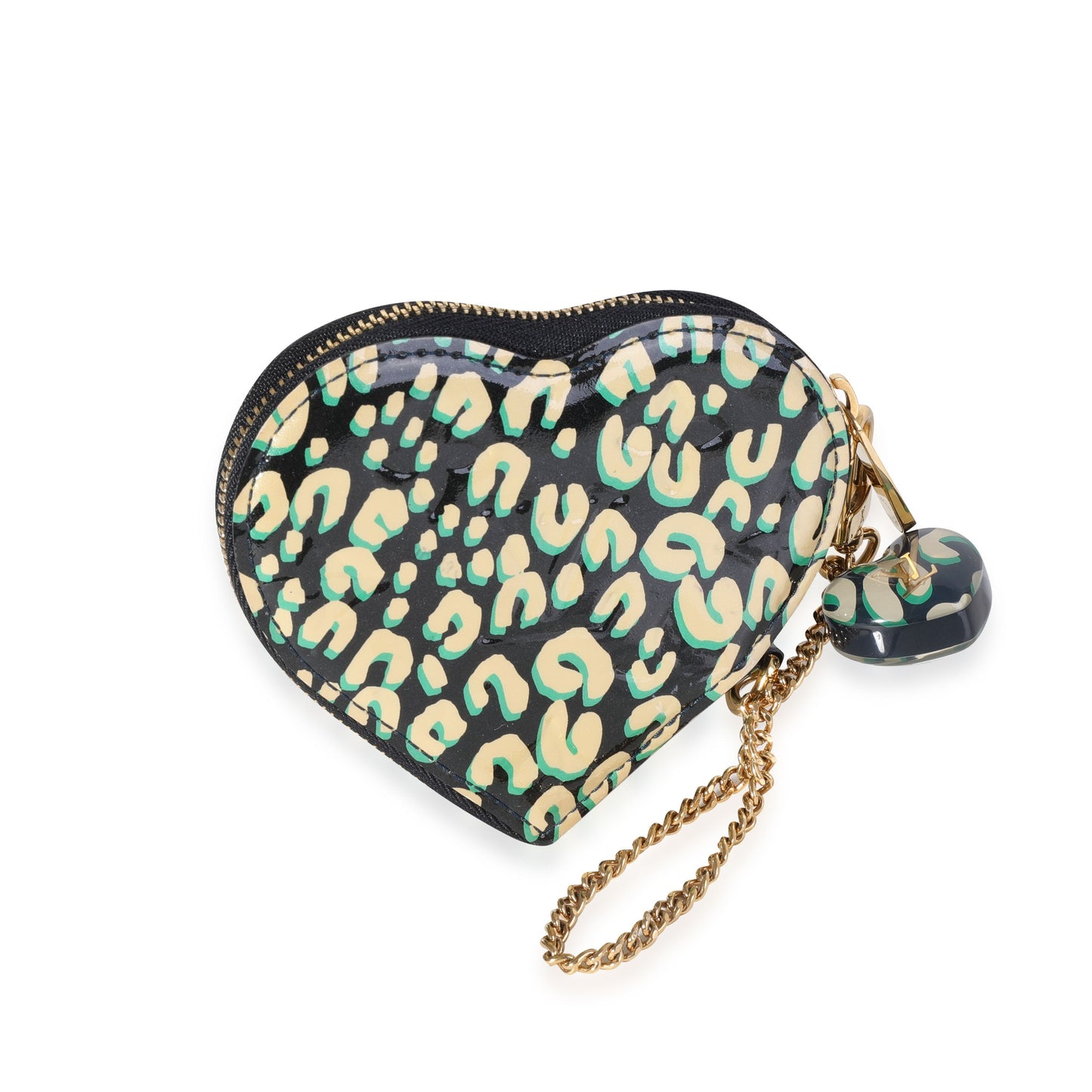 Louis Vuitton  x Stephen Sprouse Bleu Infini Leopard Vernis Heart Coin Purse