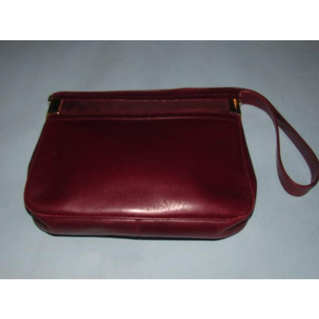 Gucci Vintage Pursesdesigner Purses Burgundy With Gold Accents Leather Hobo Bag