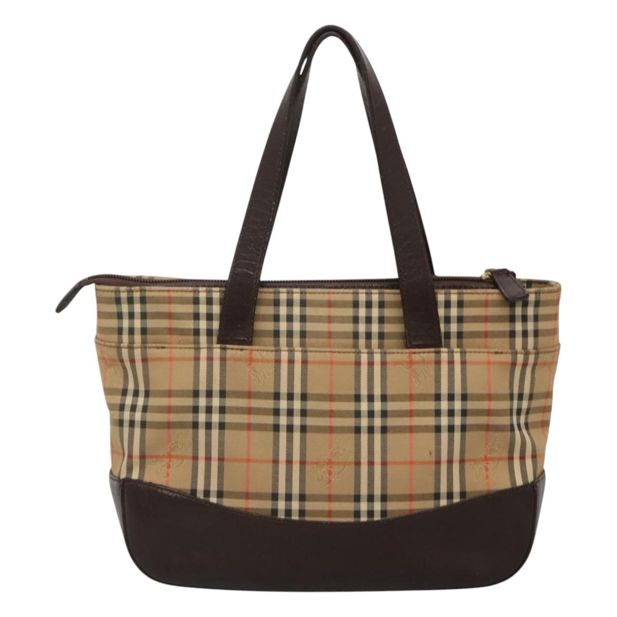 Burberry Nova Check Beige Canvas Handbag ( )