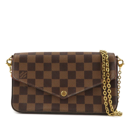 Louis Vuitton Damier Pochette Felicie Shoulder Bag Brown N40492