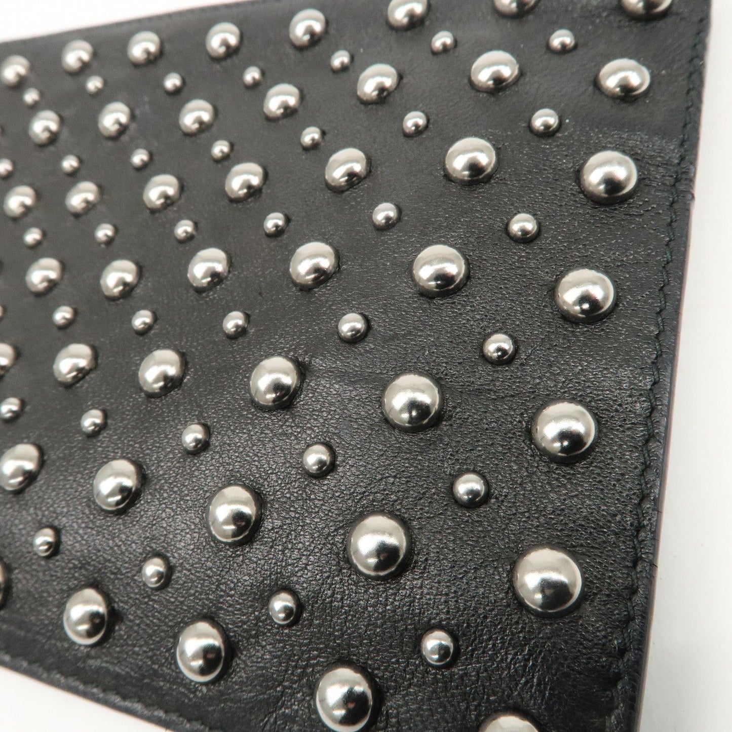 PRADA Leather Pouch Studs Black