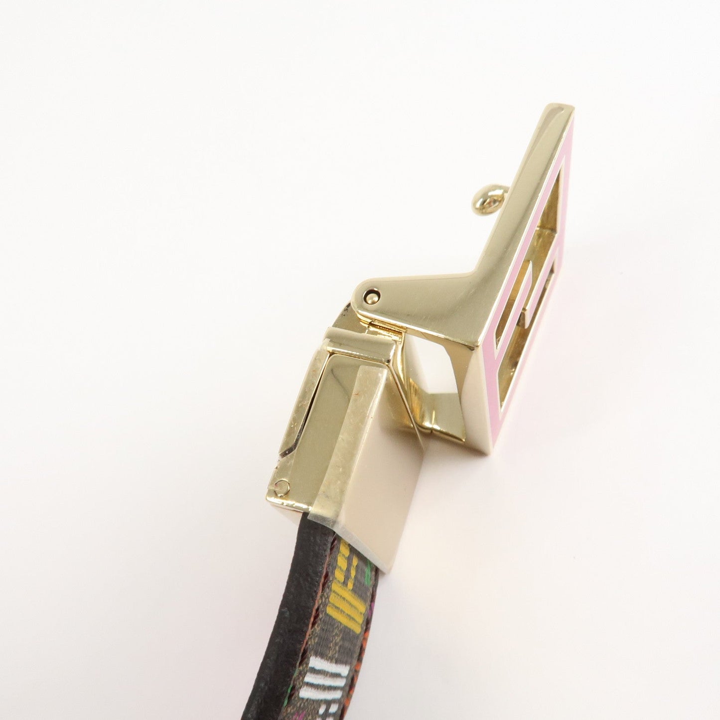 FENDI Zucchino PVC FF Logo Belt Multi Color