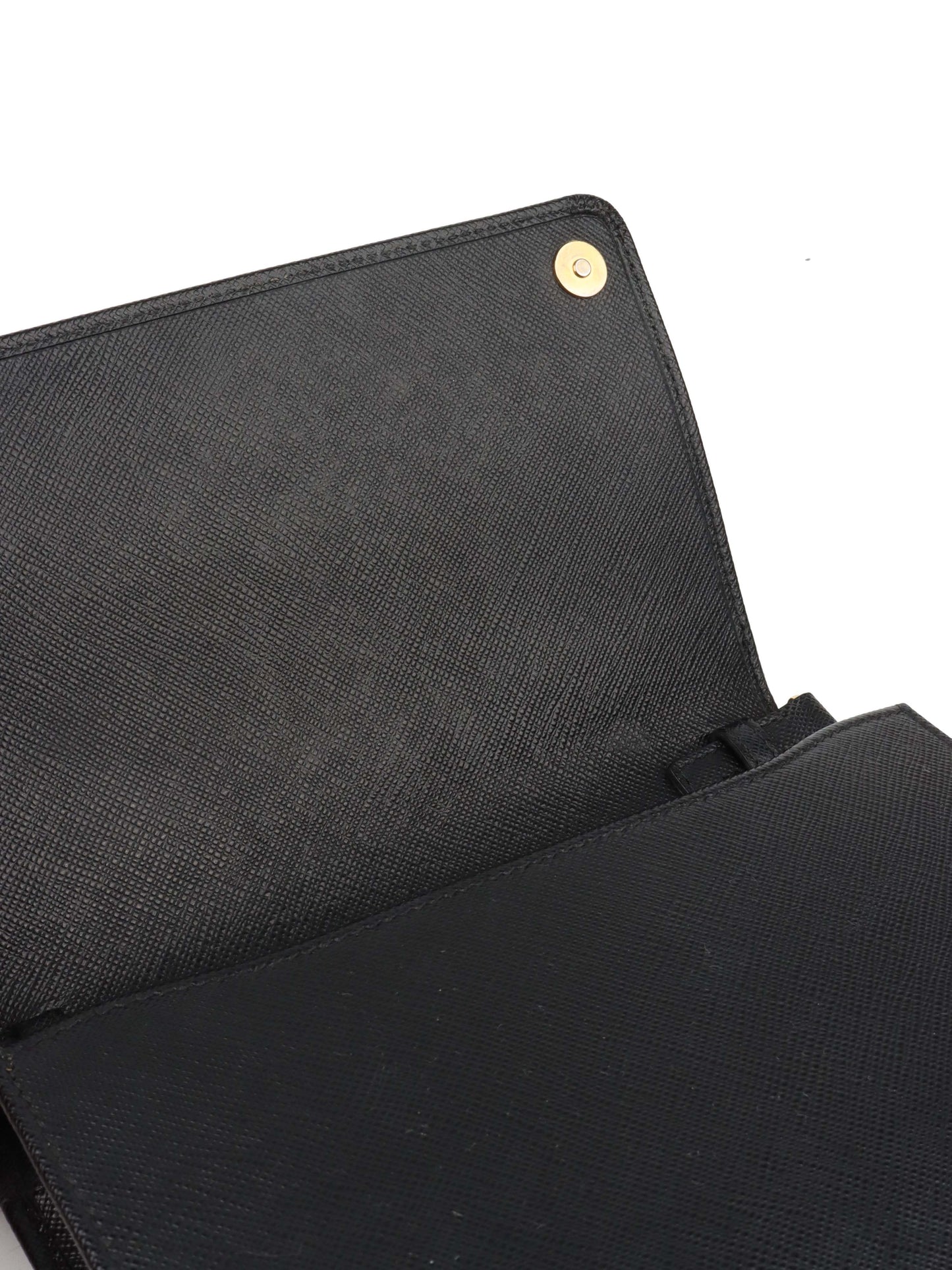Prada Black Mini Saffiano Leather Bag.