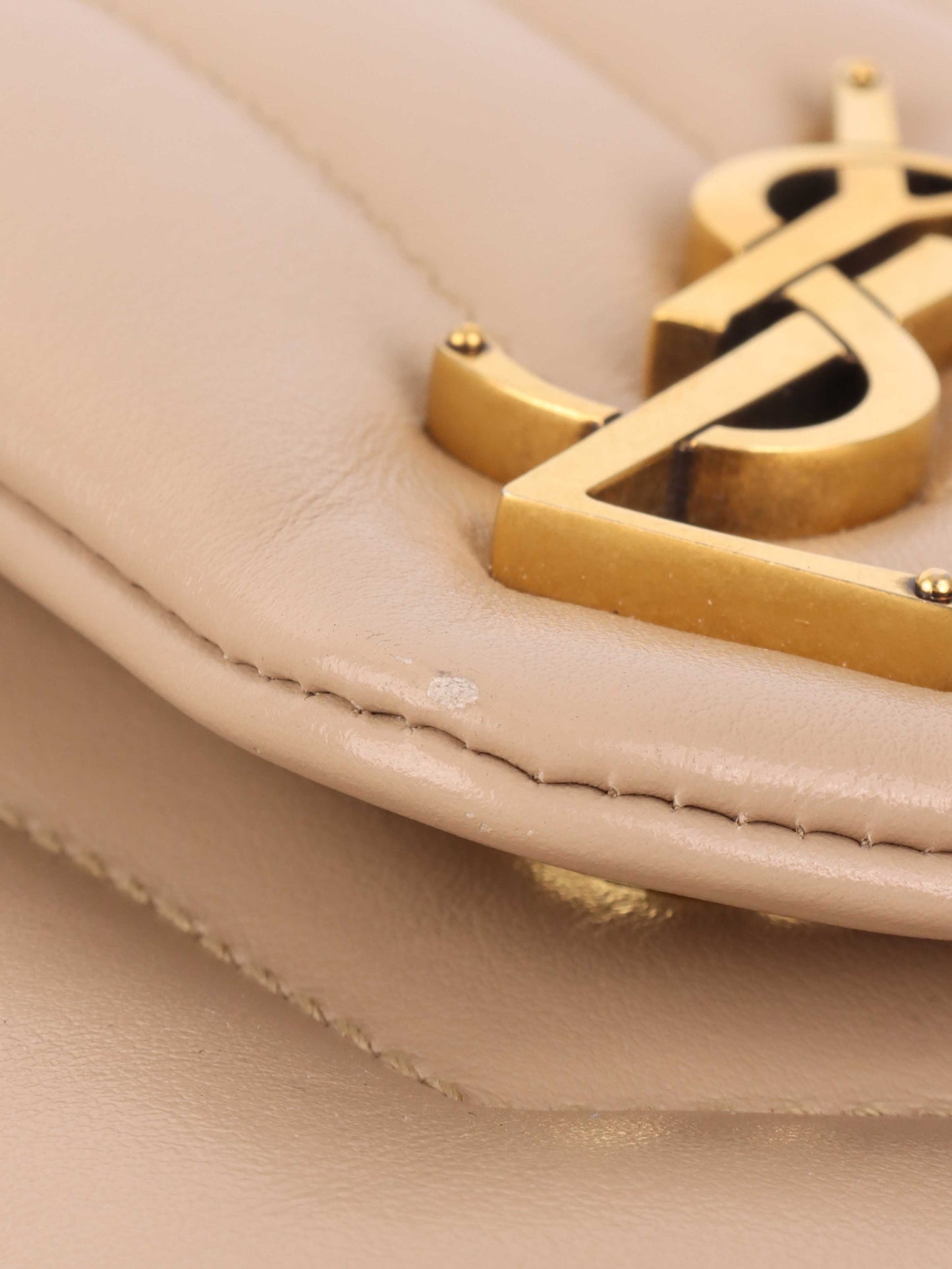 Saint Laurent Small Beige Loulou Bag.