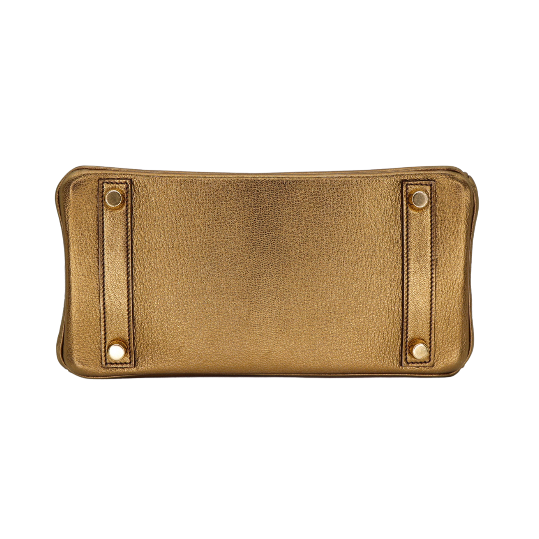 Hermes25cm Birkin Bronze Metallic Gold Hardware