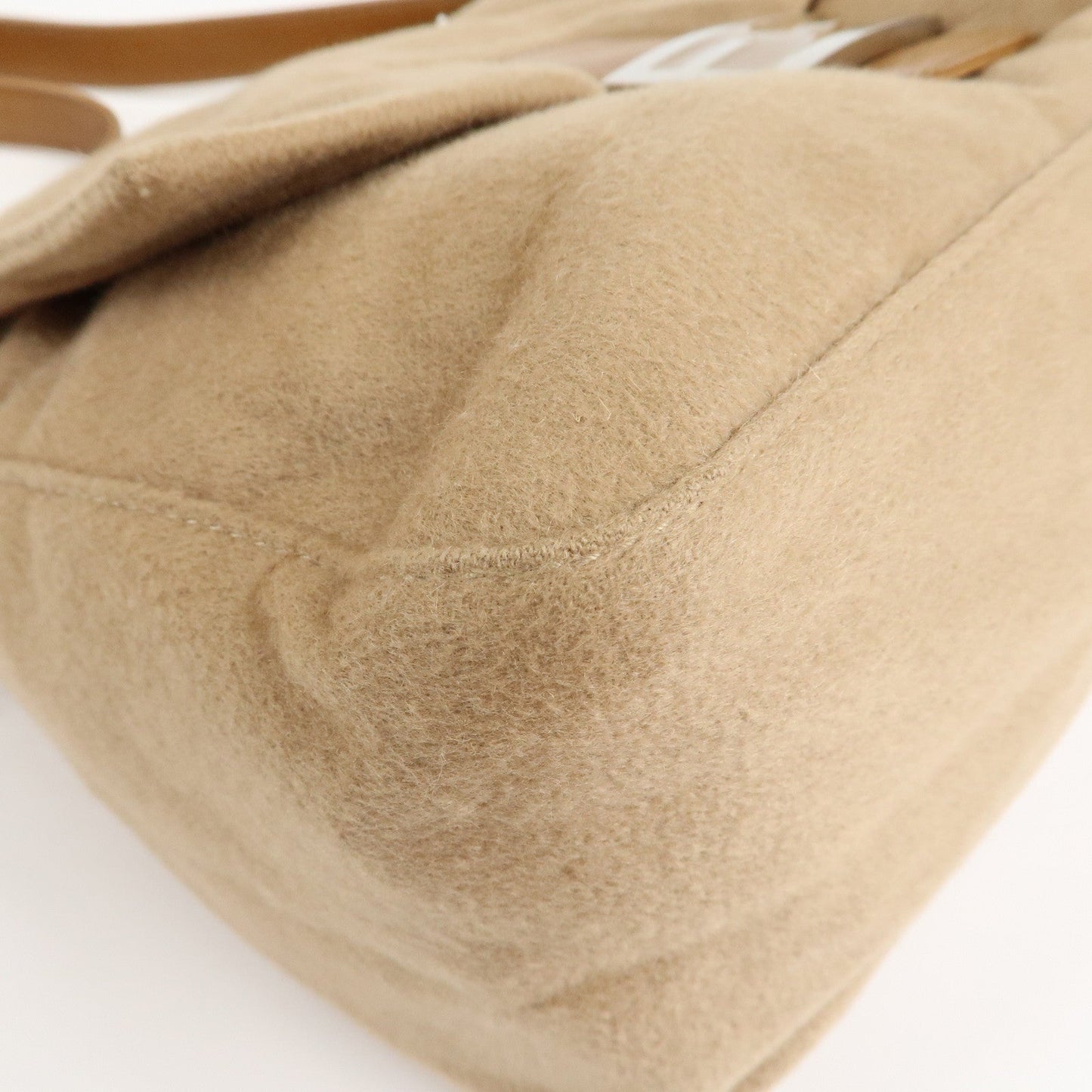 FENDI Mamma Baguette Cashmere Leather Shoulder Bag 26325