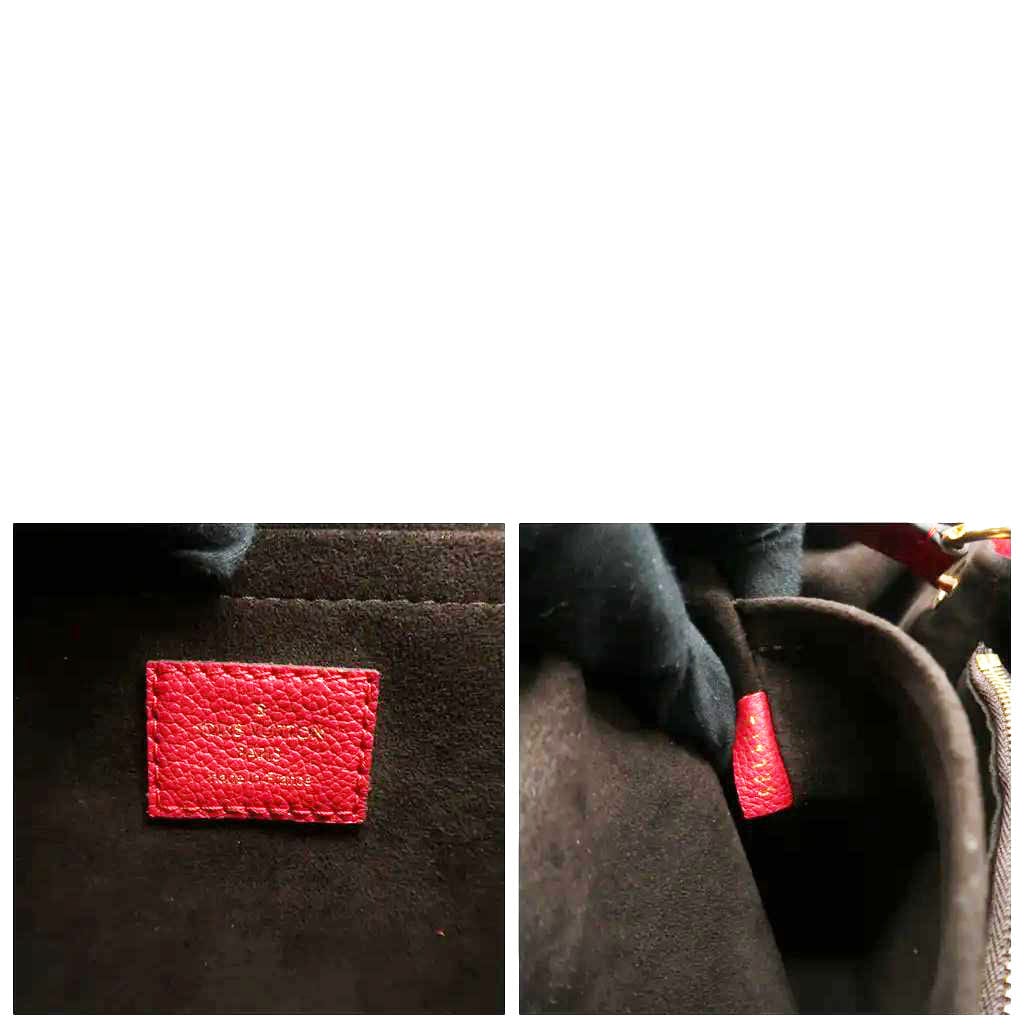 LOUIS VUITTON Trocadero Monogram Empreinte Shoulder Bag Cerise