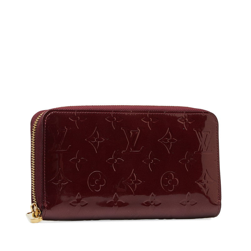 Louis Vuitton Monogram Verney Zippie Wallet Long Wallet M93575 Violet Wine Red Patent Leather Louis Vuitton
