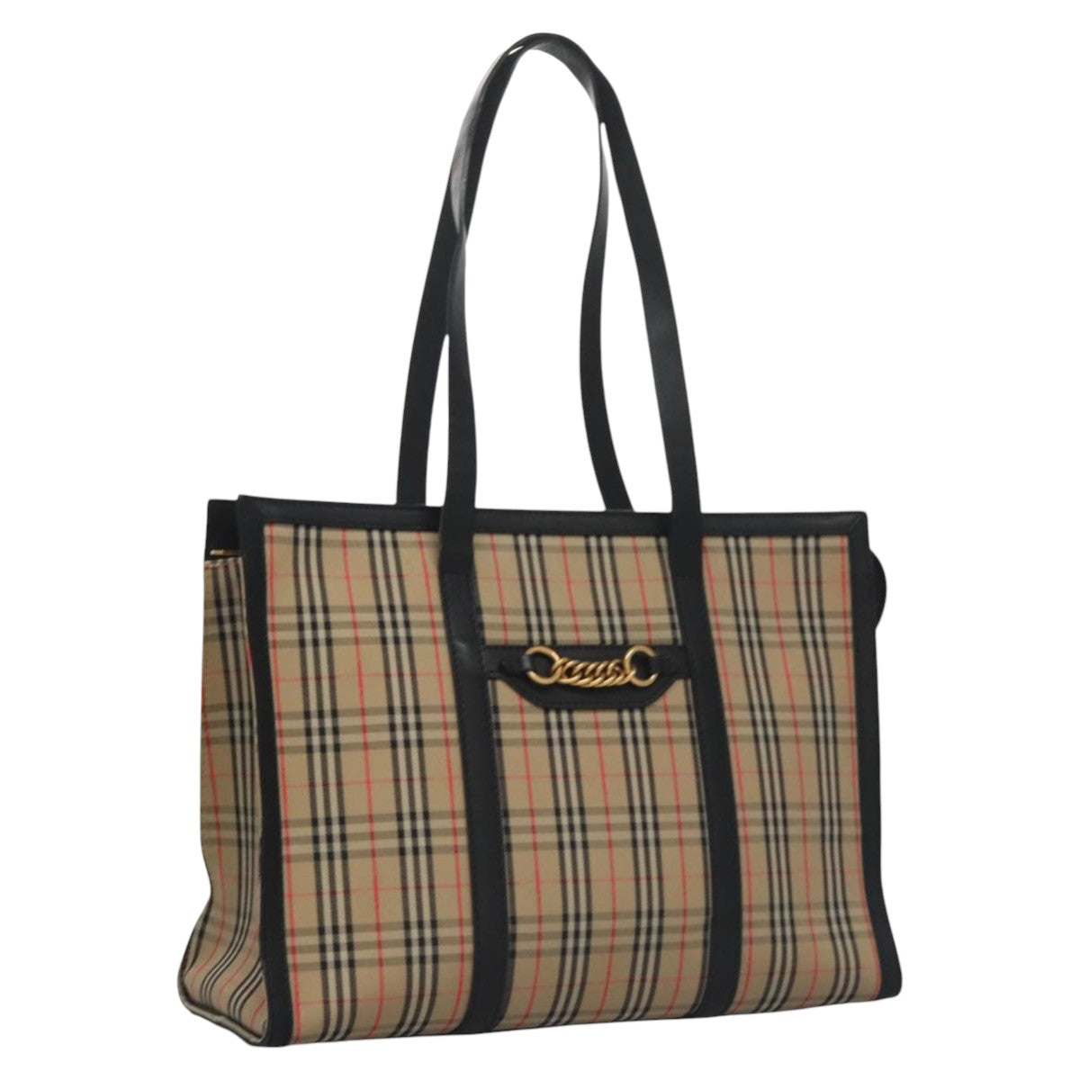Burberry Nova Check Beige Canvas Tote Bag ( )