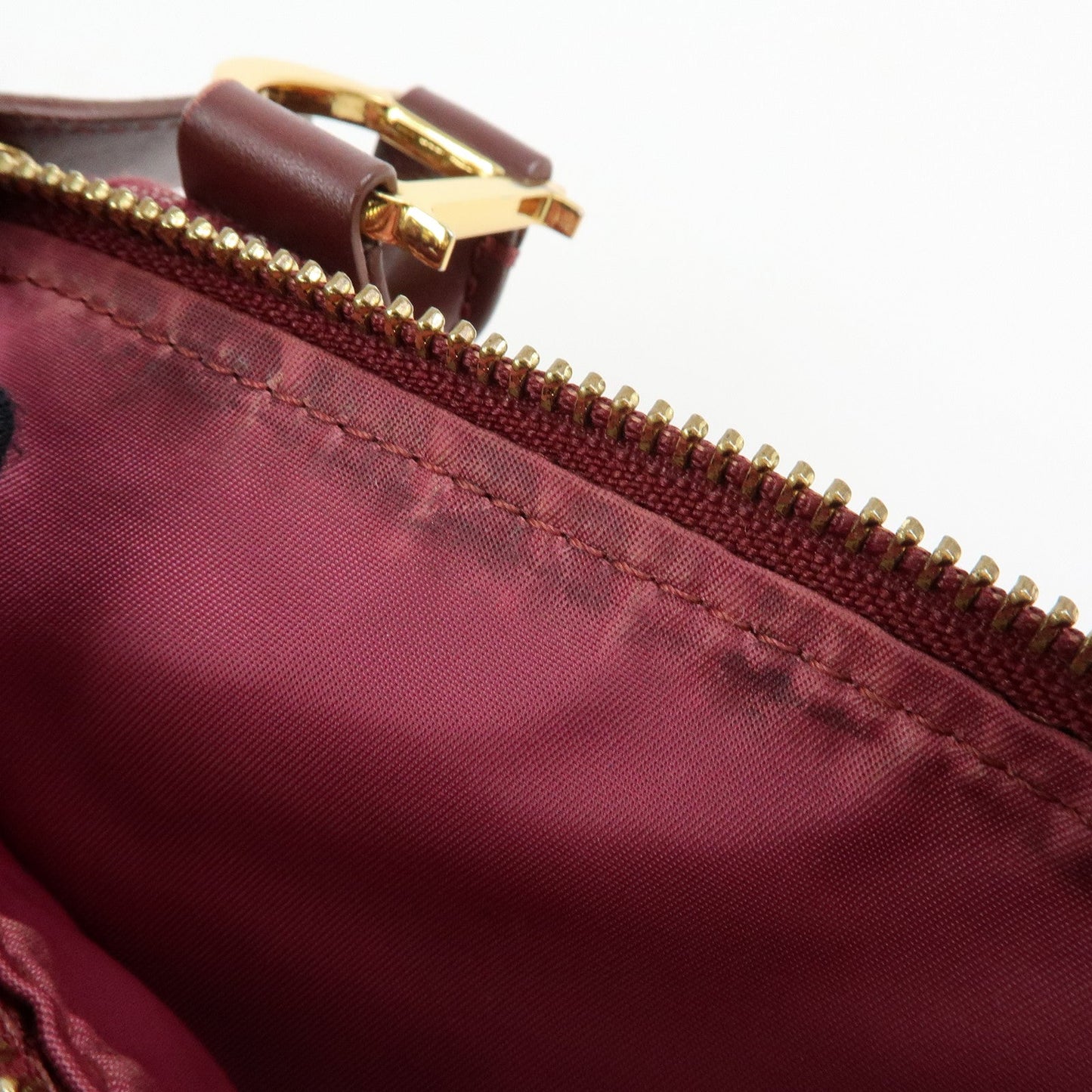 Christian Dior Trotter Jacquard Canvas Leather Boston Bag Hand Bag