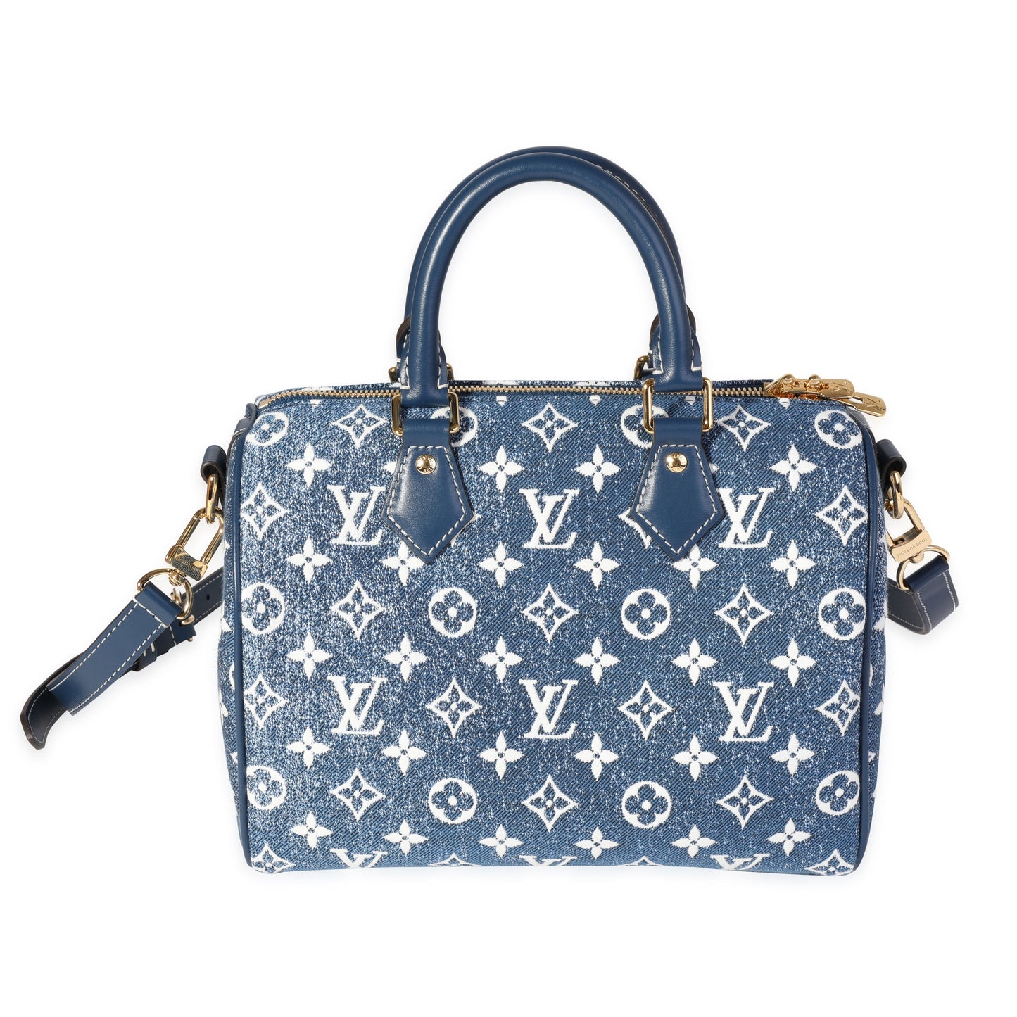 Louis Vuitton  Blue Denim Jacquard Speedy BandouliÃ¨re 25