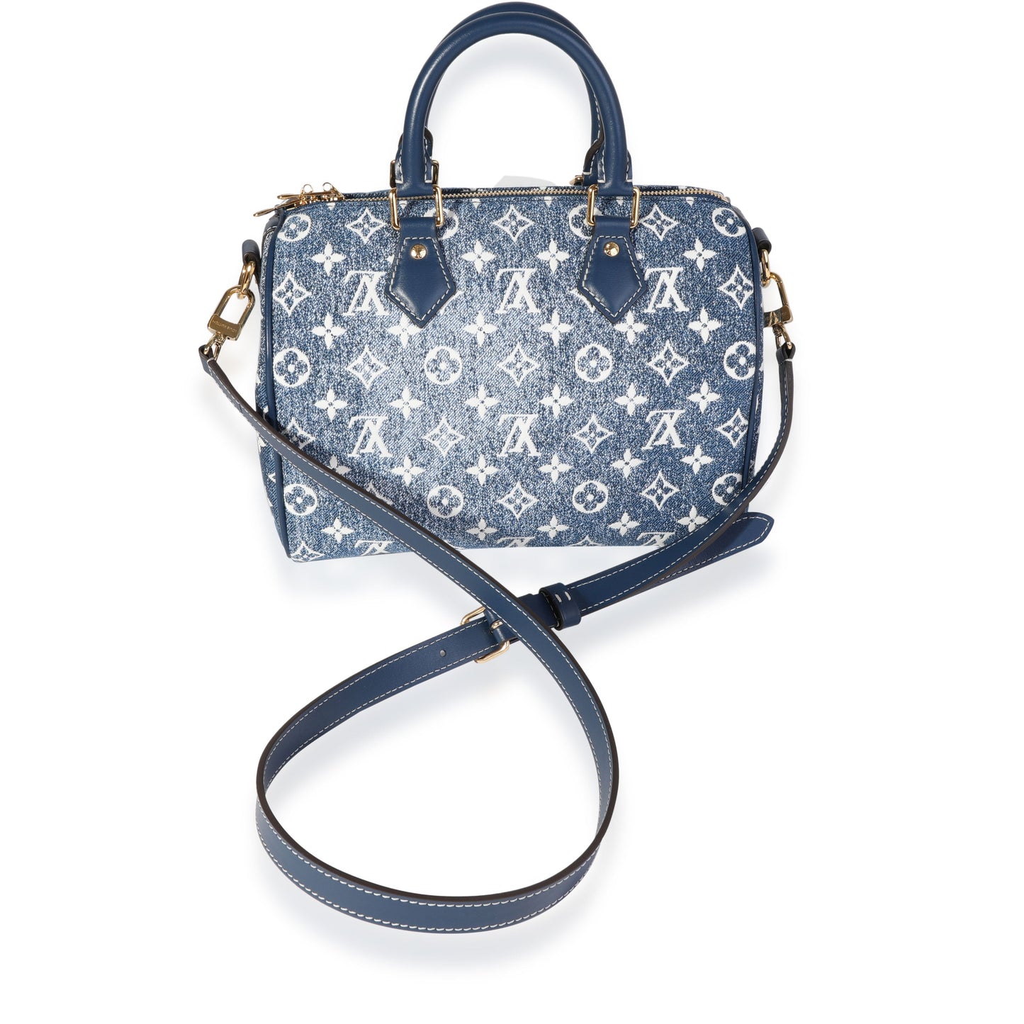Louis Vuitton  Blue Denim Jacquard Speedy BandouliÃ¨re 25