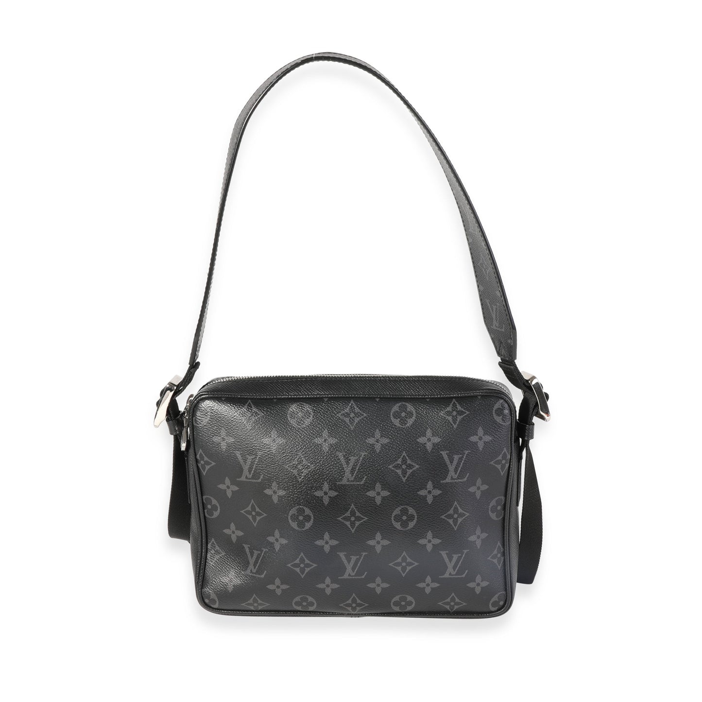 LOUIS VUITTON Black Taigarama & Monogram Eclipse Canvas Outdoor Messenger Handbag