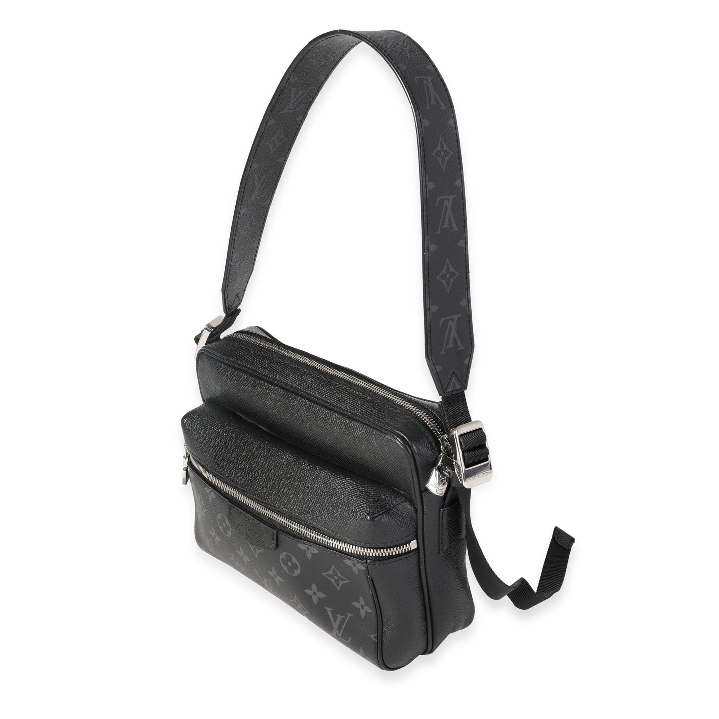 LOUIS VUITTON Black Taigarama & Monogram Eclipse Canvas Outdoor Messenger Handbag