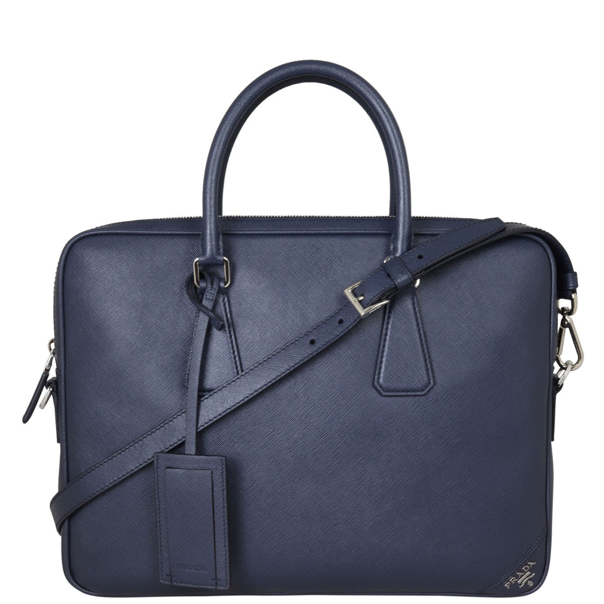 Prada Saffiano Zip Briefcase Bag