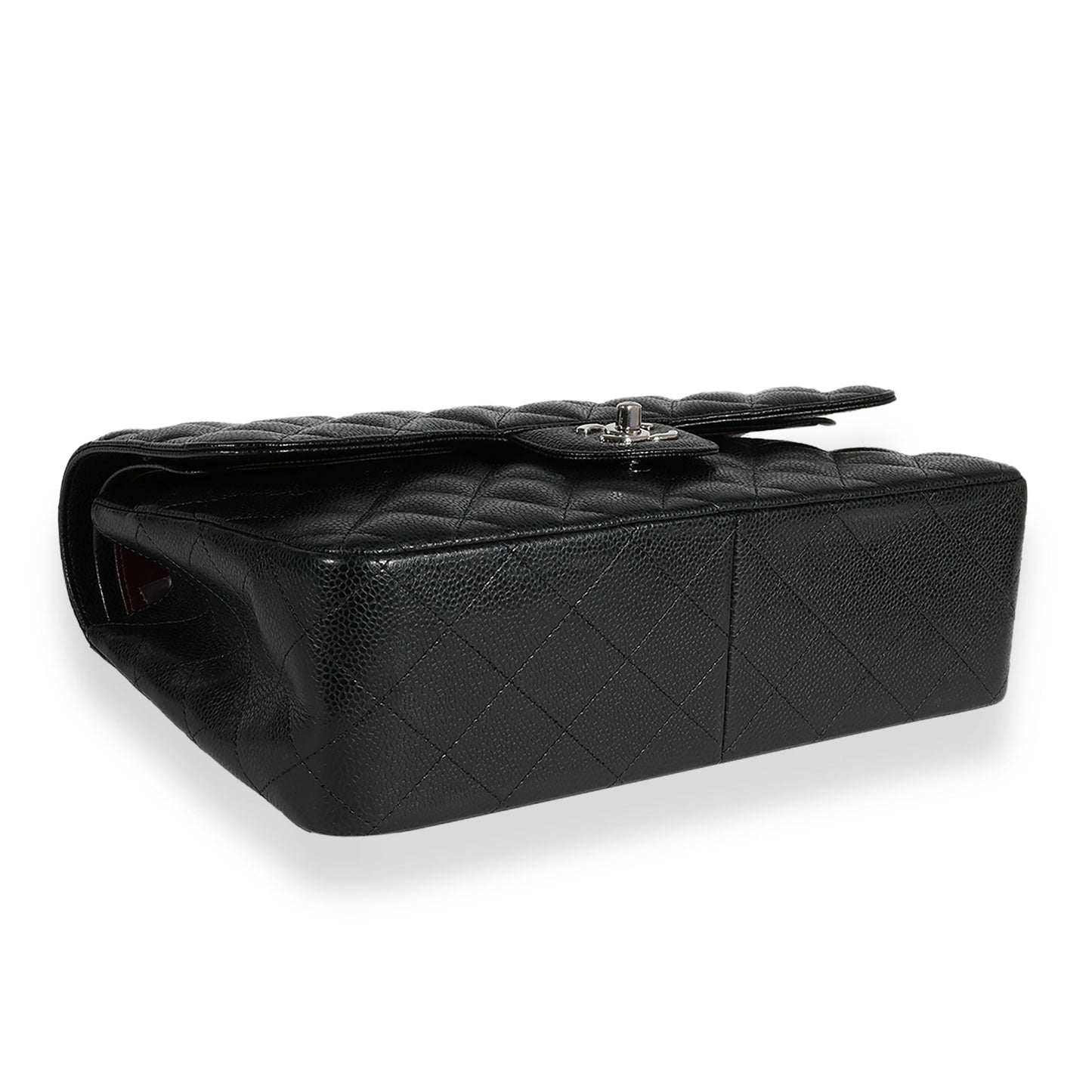Chanel Black Quilted Caviar Jumbo Classic Double Flap Bag