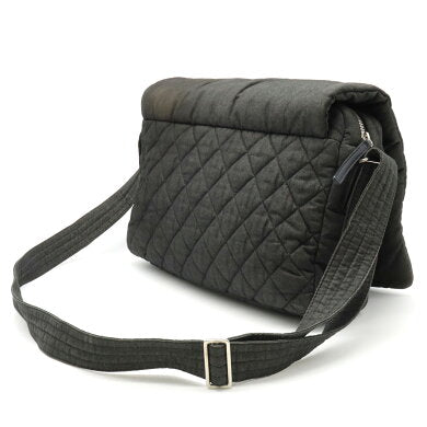 Chanel Denim Quilted Coco Mark Canvas Shoulder Bag