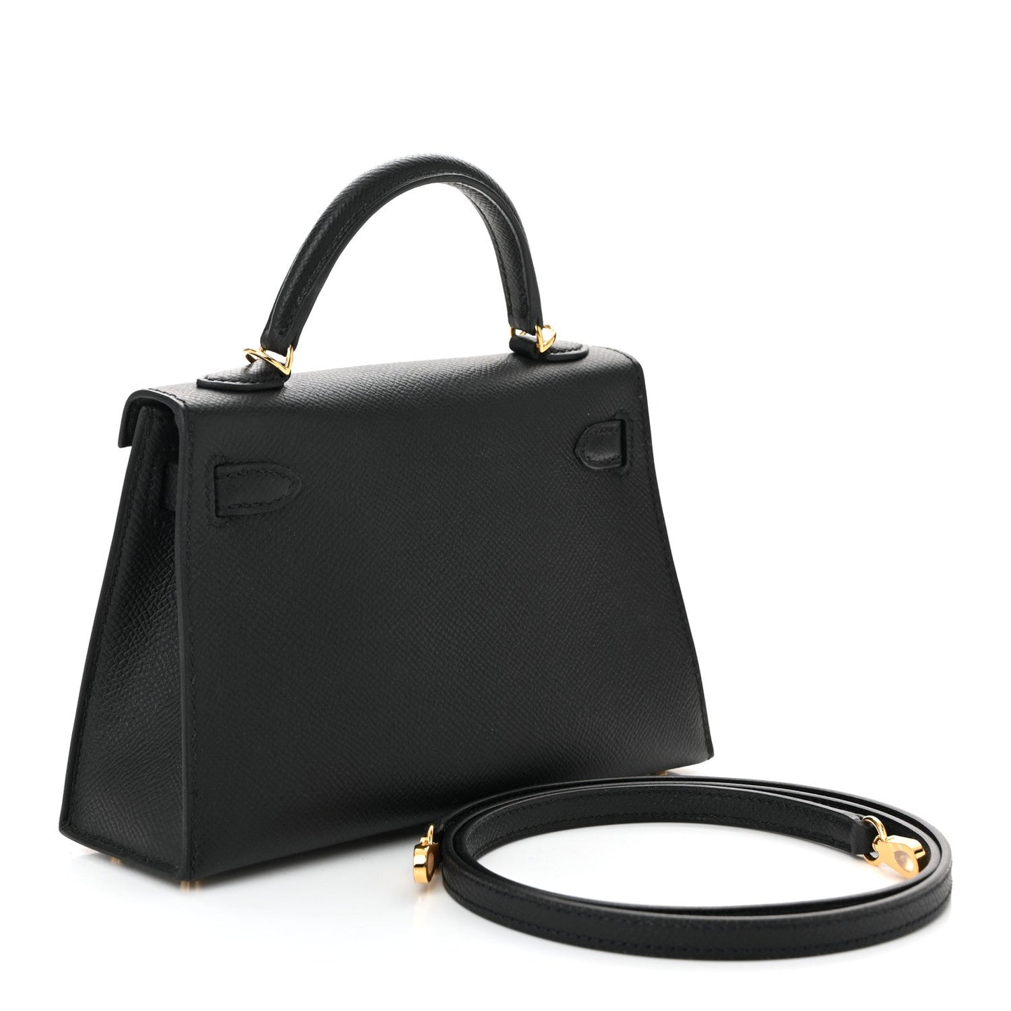 Hermes Epsom Mini Kelly Sellier 20 Black