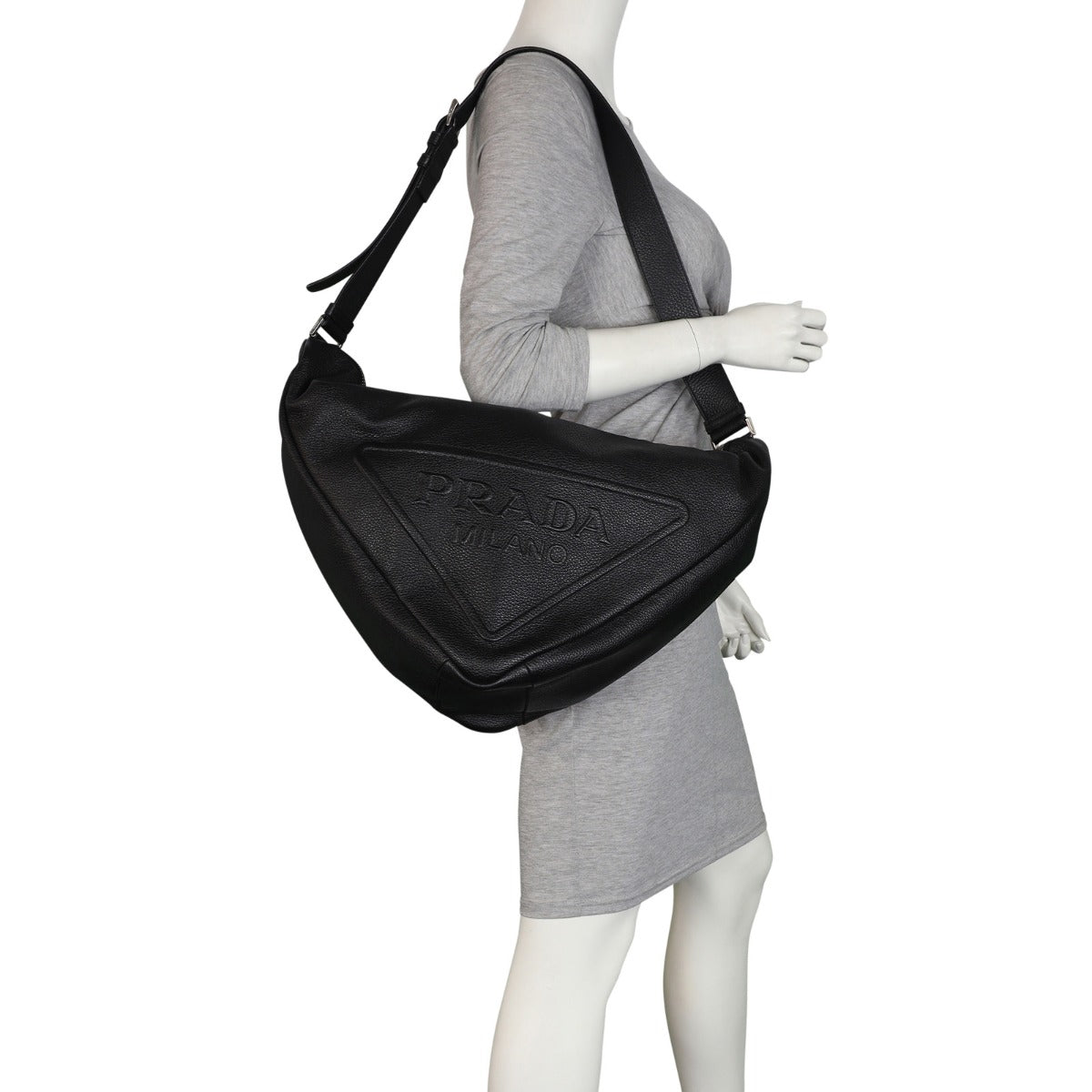 Prada Triangle Leather Shoulder Bag