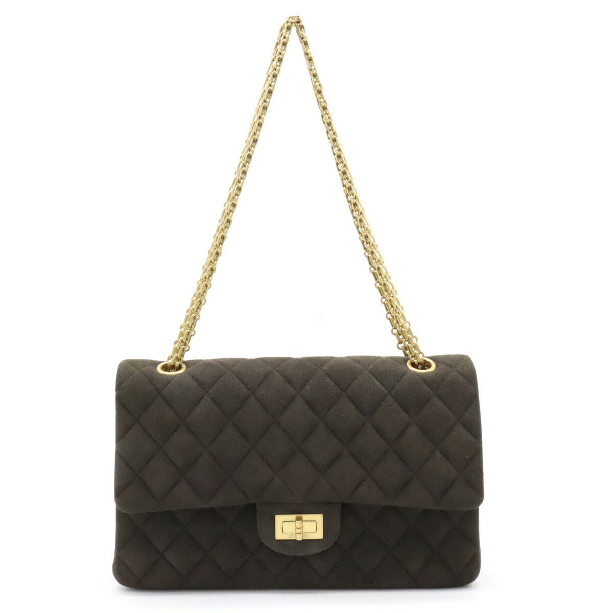Chanel Suede Matelasse Shoulder Bag Classic Flap