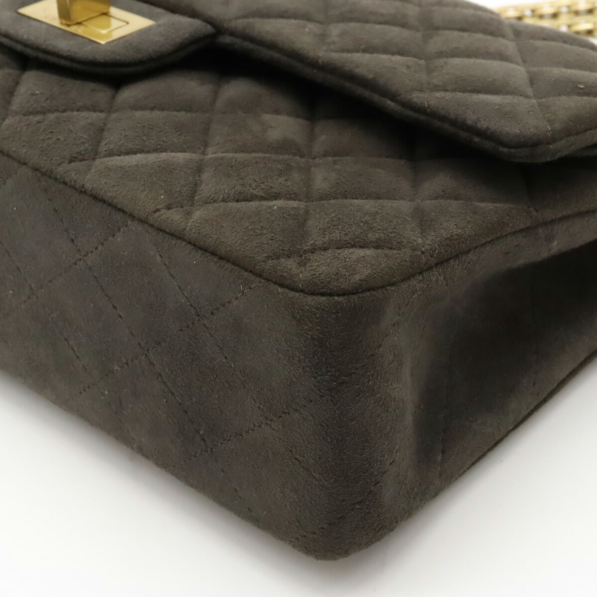 Chanel Suede Matelasse Shoulder Bag Classic Flap
