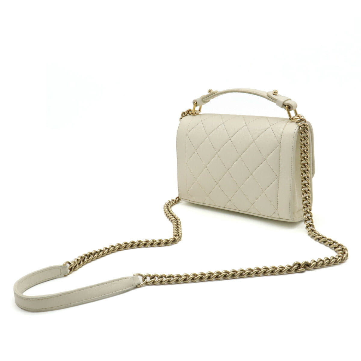 Chanel Leather Matelassé 2way Handbag