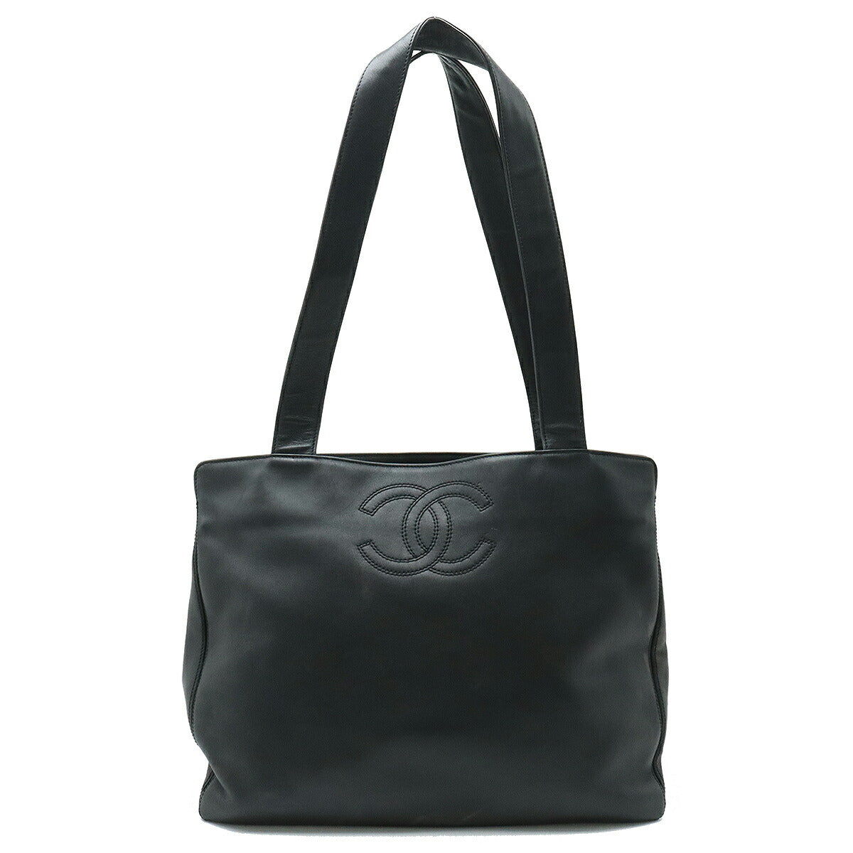 Chanel Calfskin Coco Mark 2way Bag Black Classic Flap