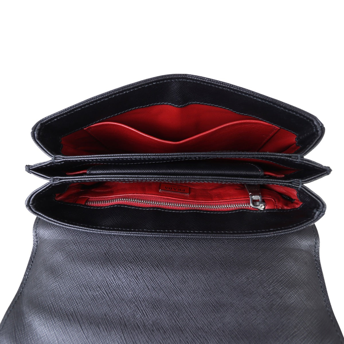 Prada Saffiano Lux Chain Lock Flap Bag
