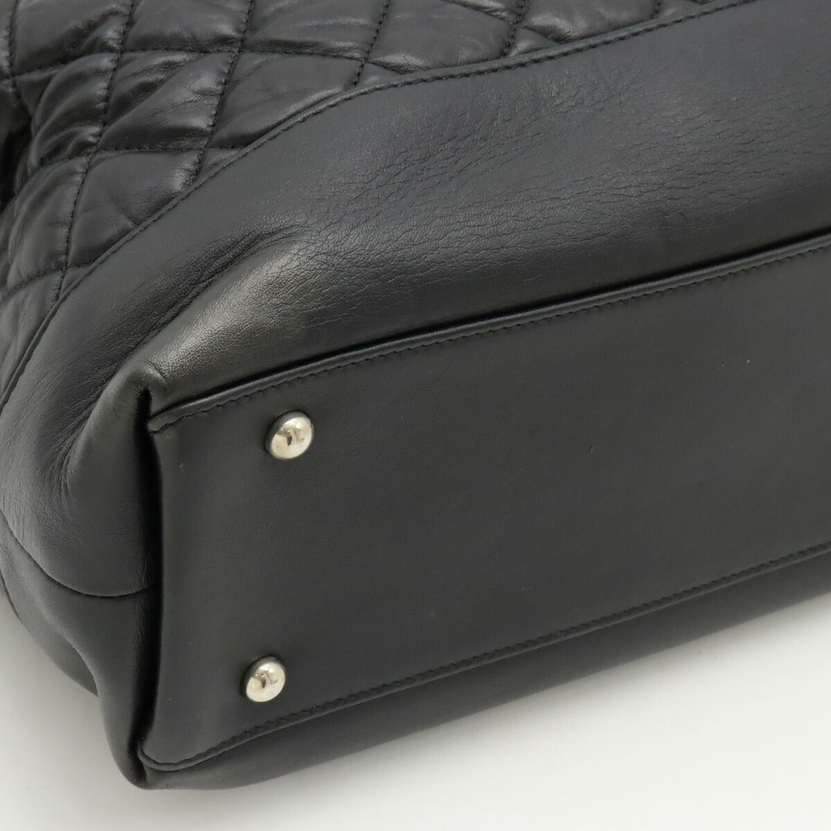 Chanel Leather Matelassé Portobello 2way Bag Black Classic Flap