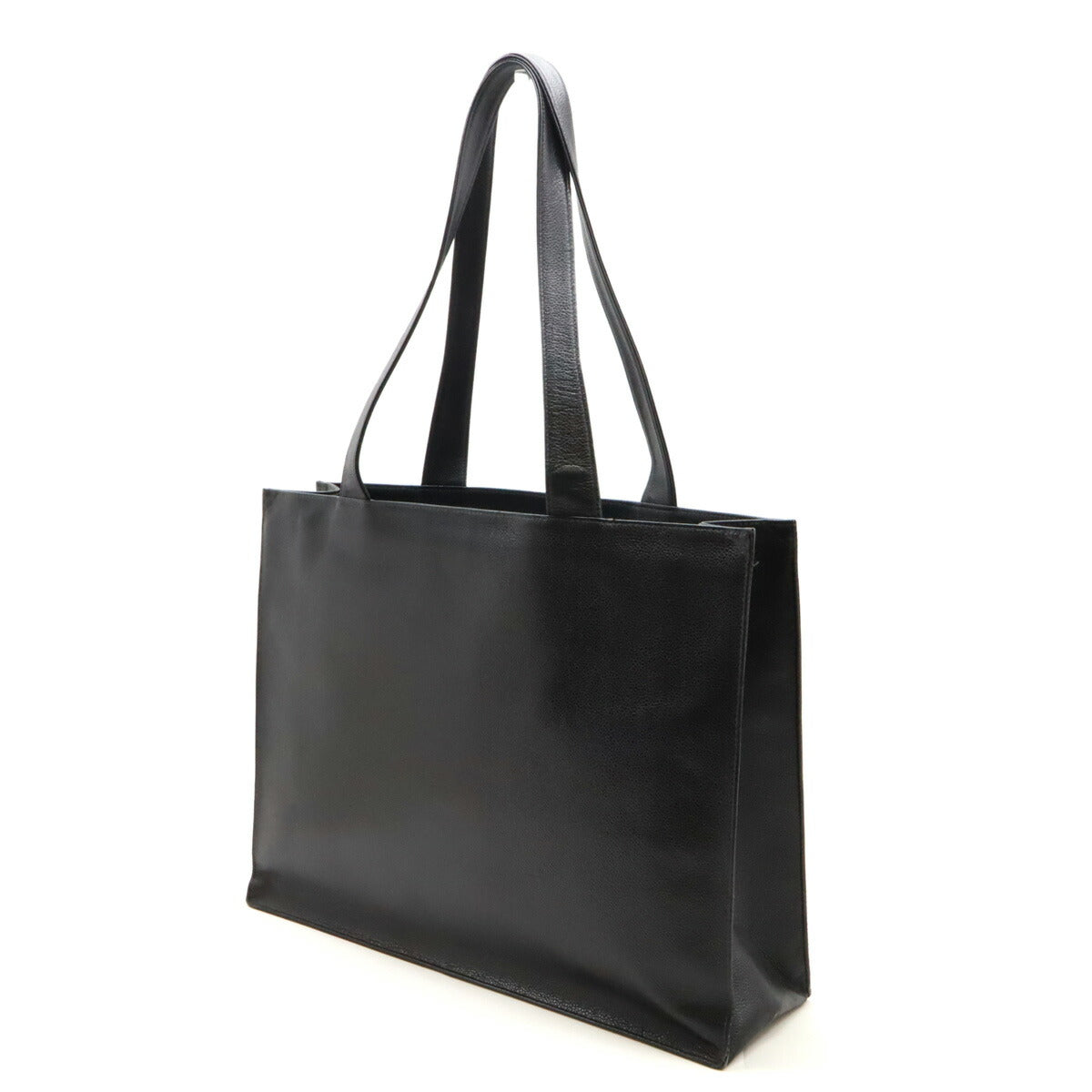 Chanel Caviar Skin Coco Mark 2way Tote Bag Black Classic Flap