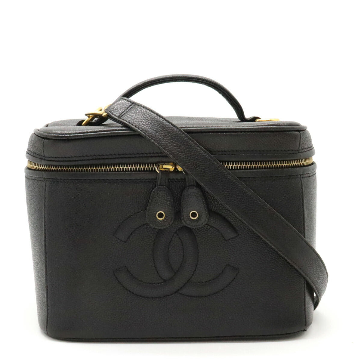 Chanel Coco Mark Caviar Skin 2way Handbag Classic Flap