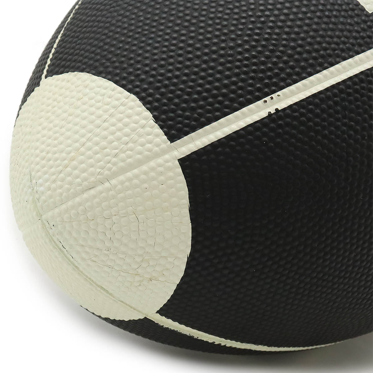Chanel Rubber Coco Mark Rugby Ball Black White Classic Flap Tote