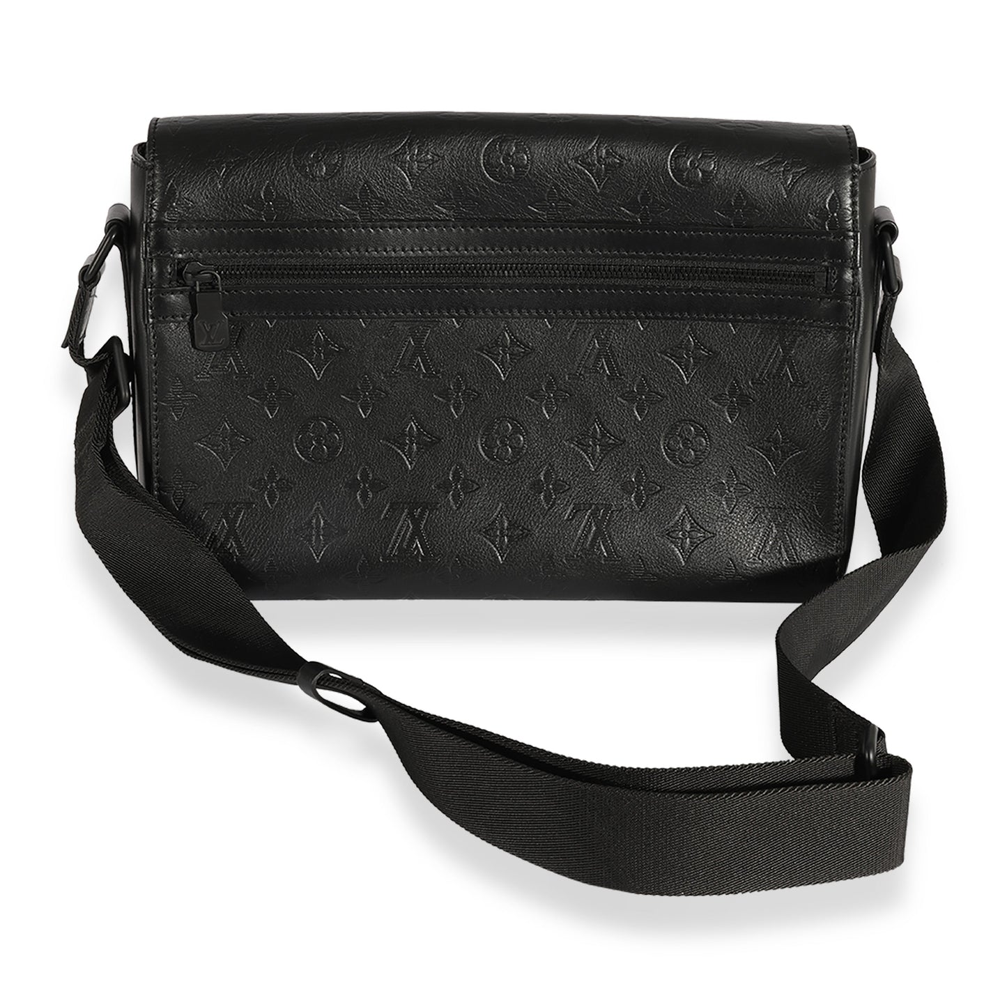 LOUIS VUITTON Black Monogram Shadow Sprinter Messenger Handbag