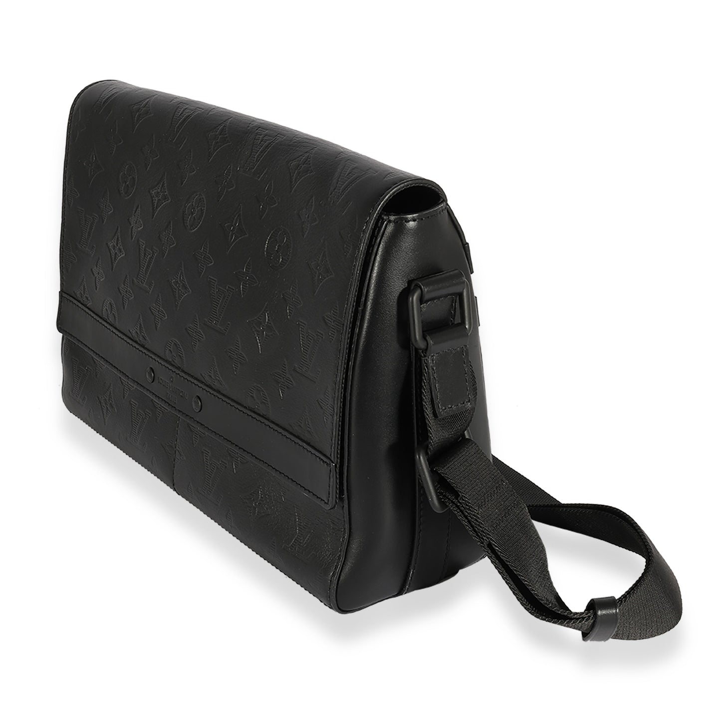 LOUIS VUITTON Black Monogram Shadow Sprinter Messenger Handbag