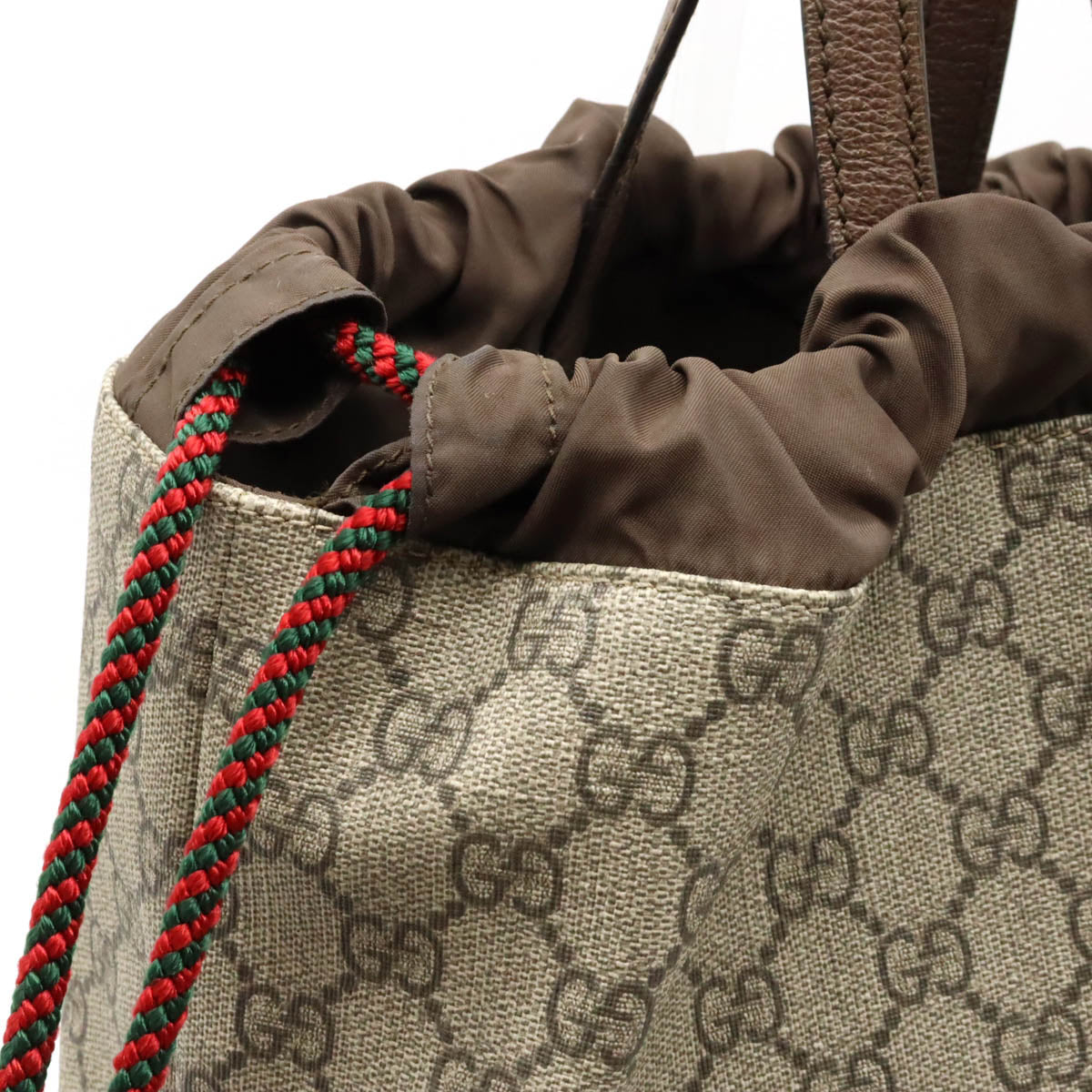 Gucci GG Supreme Cat Head Drawstring Backpack