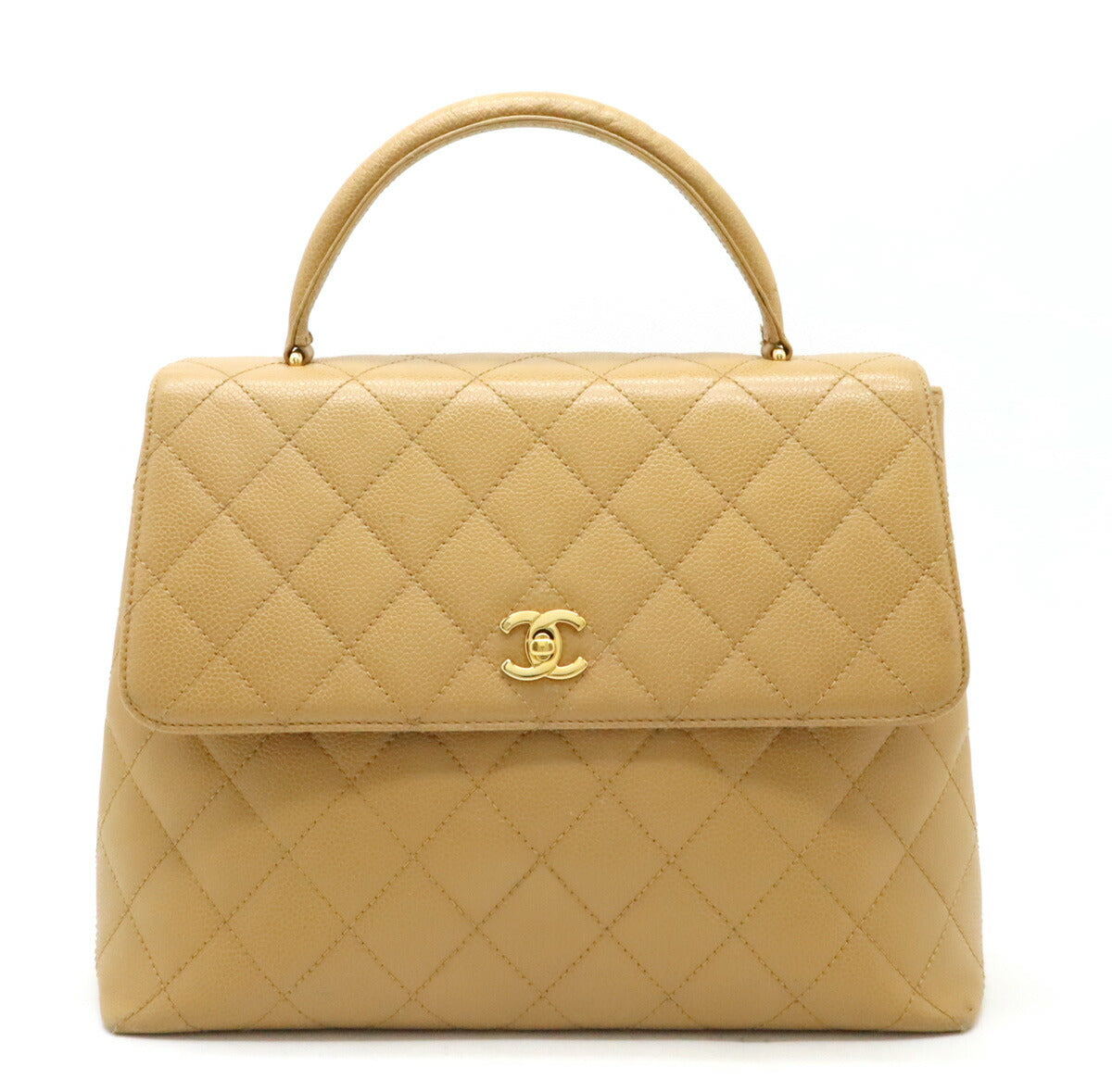 Chanel Caviar Skin Matelasse Coco Mark Handbag Classic Flap