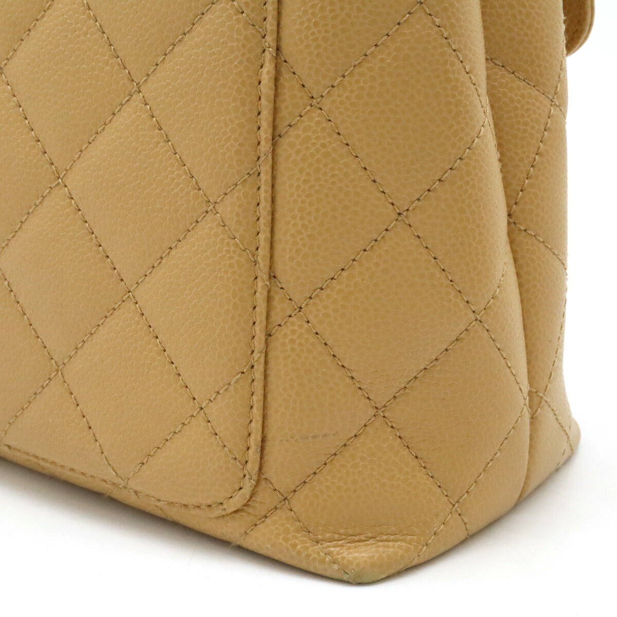 Chanel Caviar Skin Matelasse Coco Mark Handbag Classic Flap