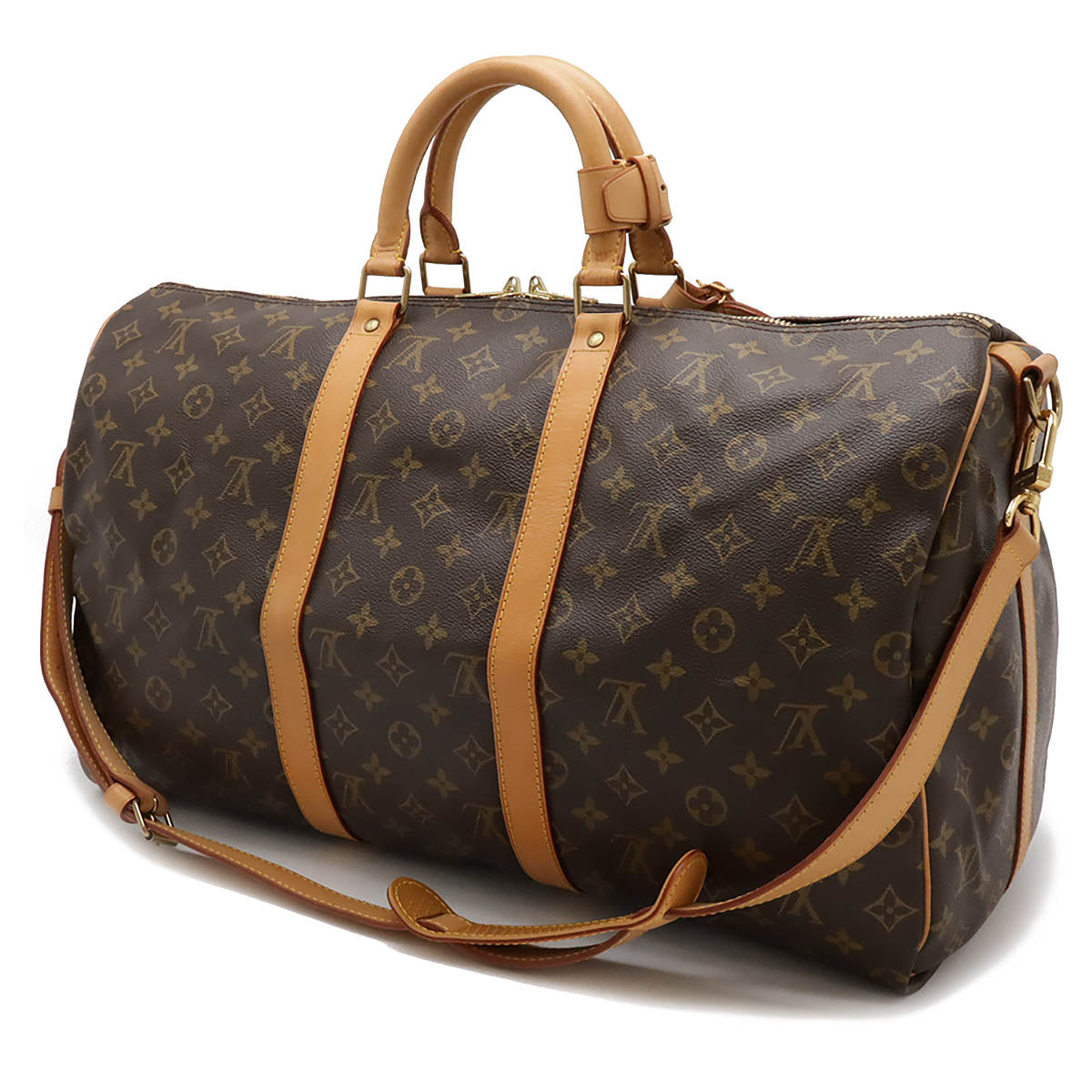 Louis Vuitton Monogram Keepall Bandolière 50 Boston Bag M4141