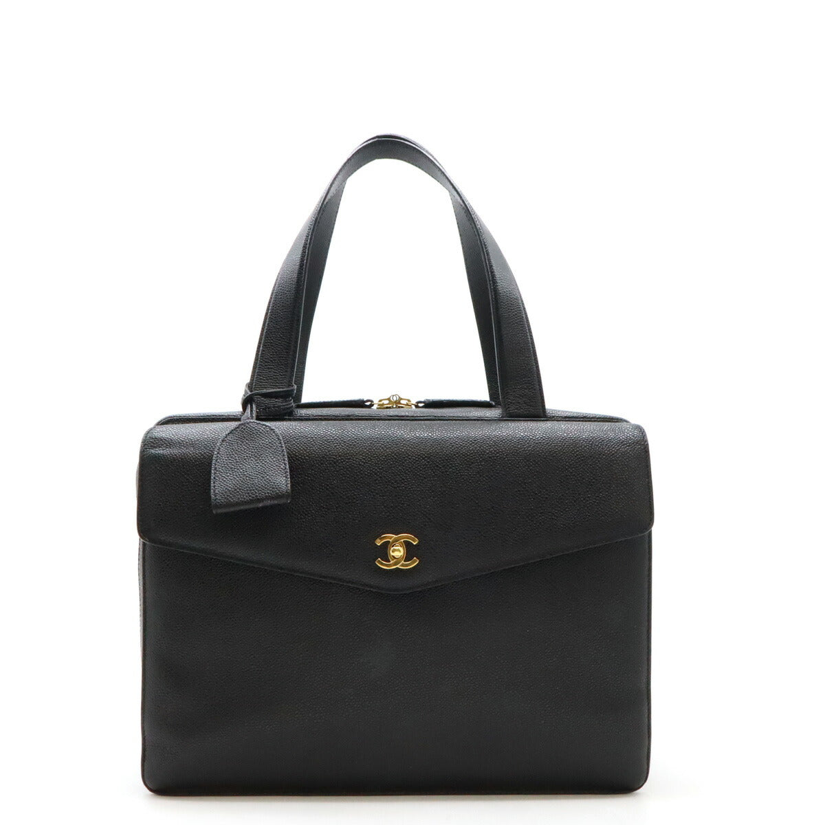 Chanel Caviar Skin Coco Mark Briefcase Classic Flap Tote