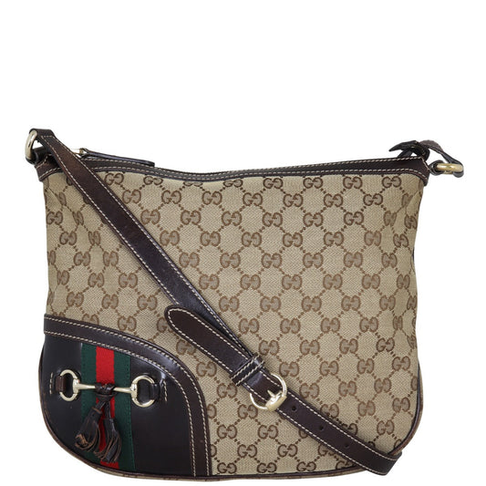 Gucci GG Canvas Horsebit Tassel Messenger