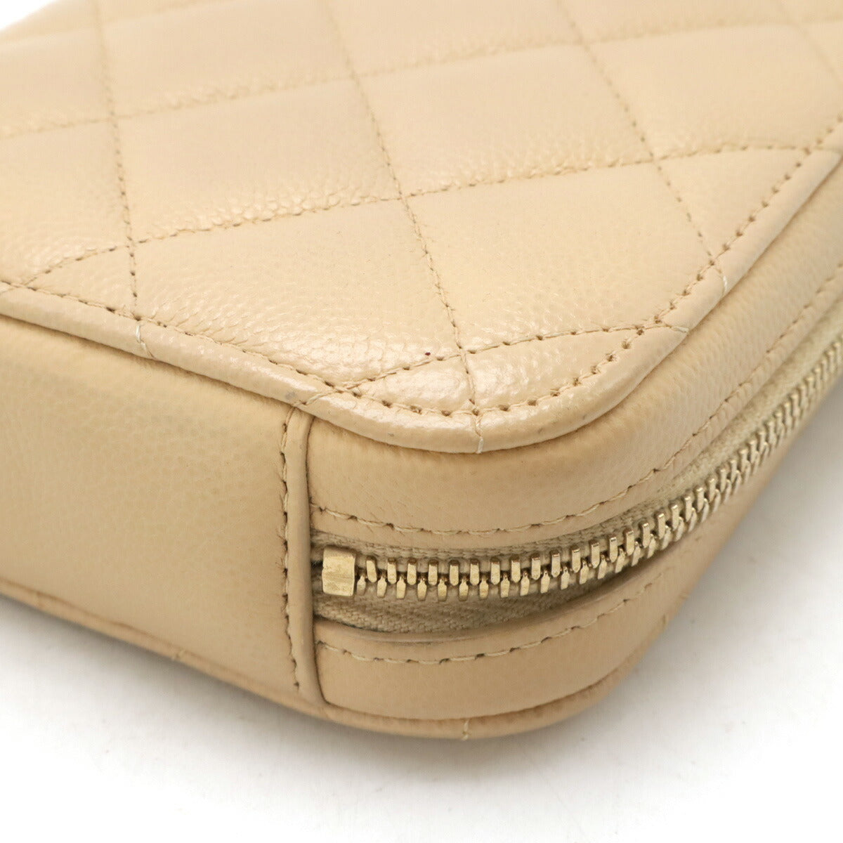 Chanel Caviar Skin Matelasse Coco Mark Phone Shoulder Bag Classic Flap