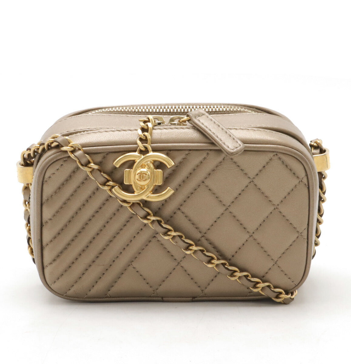 Chanel Leather Coco Mark Camera Bag Shoulder Bag Classic Flap