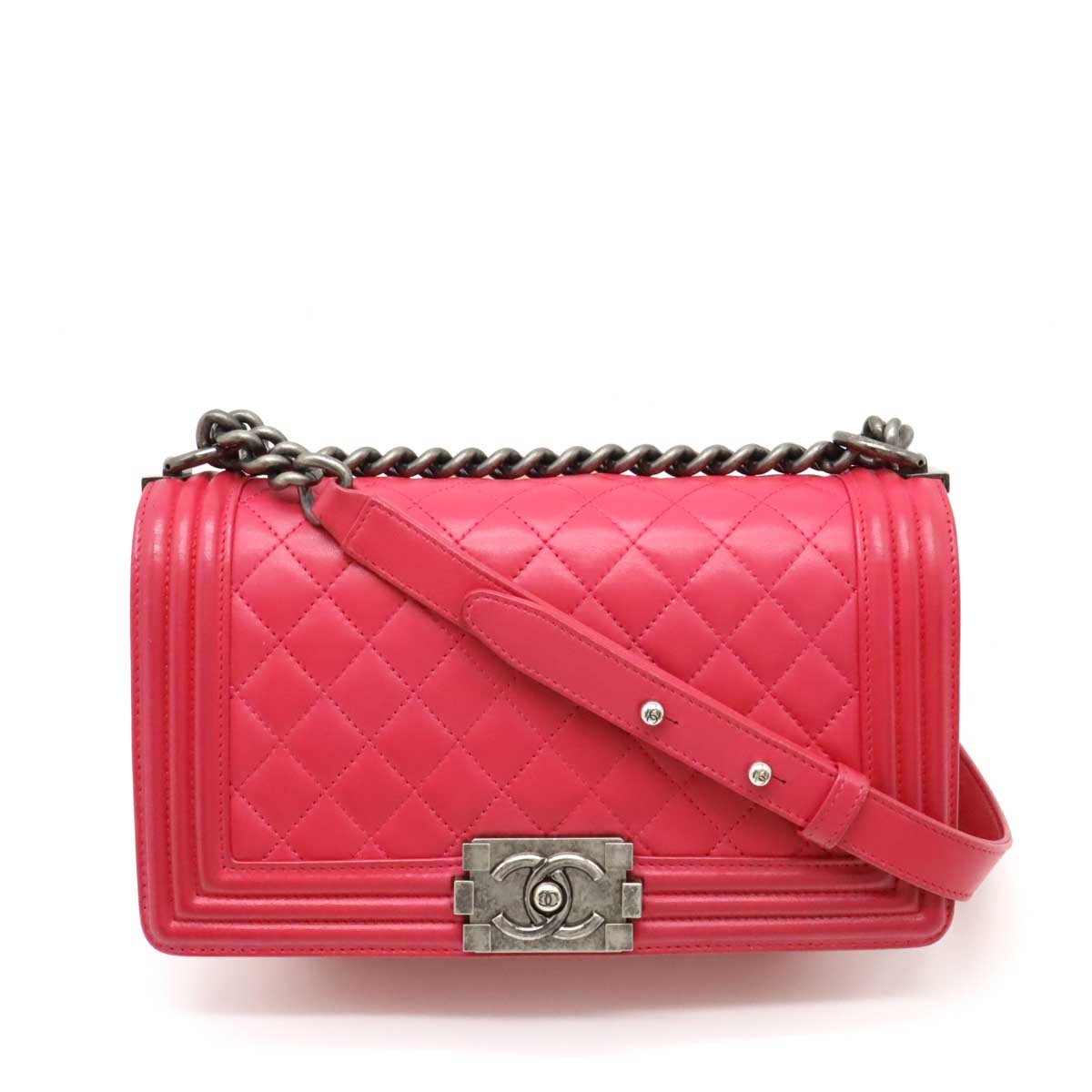 Chanel Caviar Skin Boy Chanel Chain Shoulder Bag Classic Flap