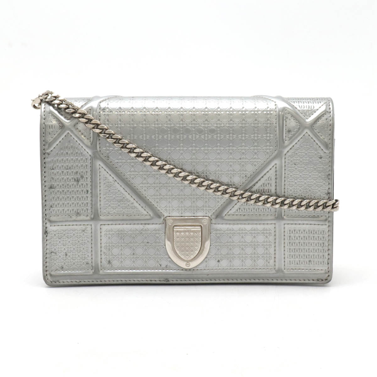 Christian Dior Diorama Patent Leather 2way Clutch Bag