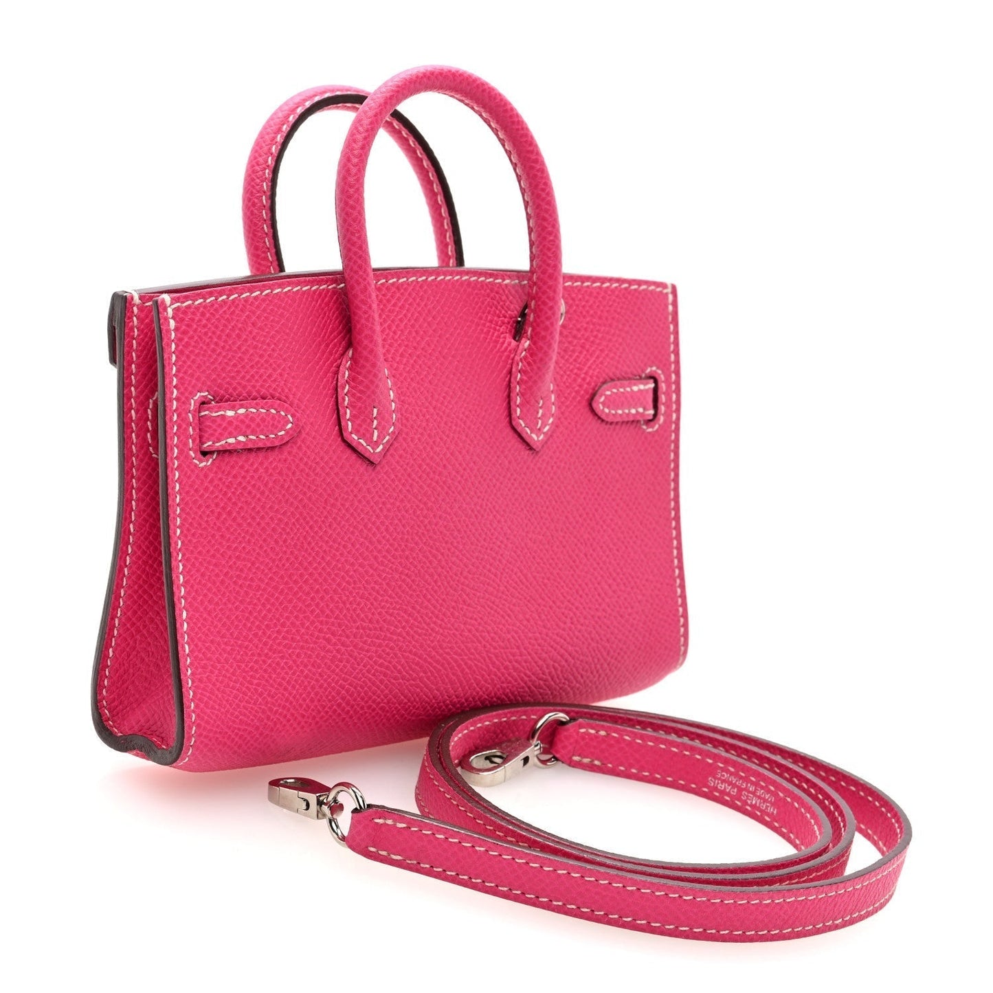 Hermes Epsom Micro Birkin 15 Rose Tyrien