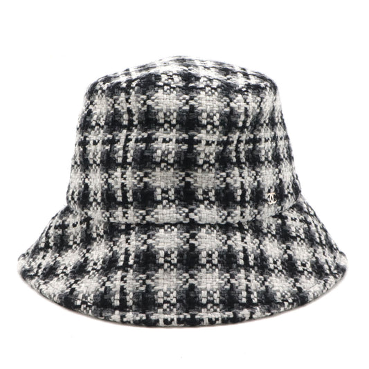 Chanel Tweed Coco Mark Bucket Hat Wool Hat Classic Flap Tote