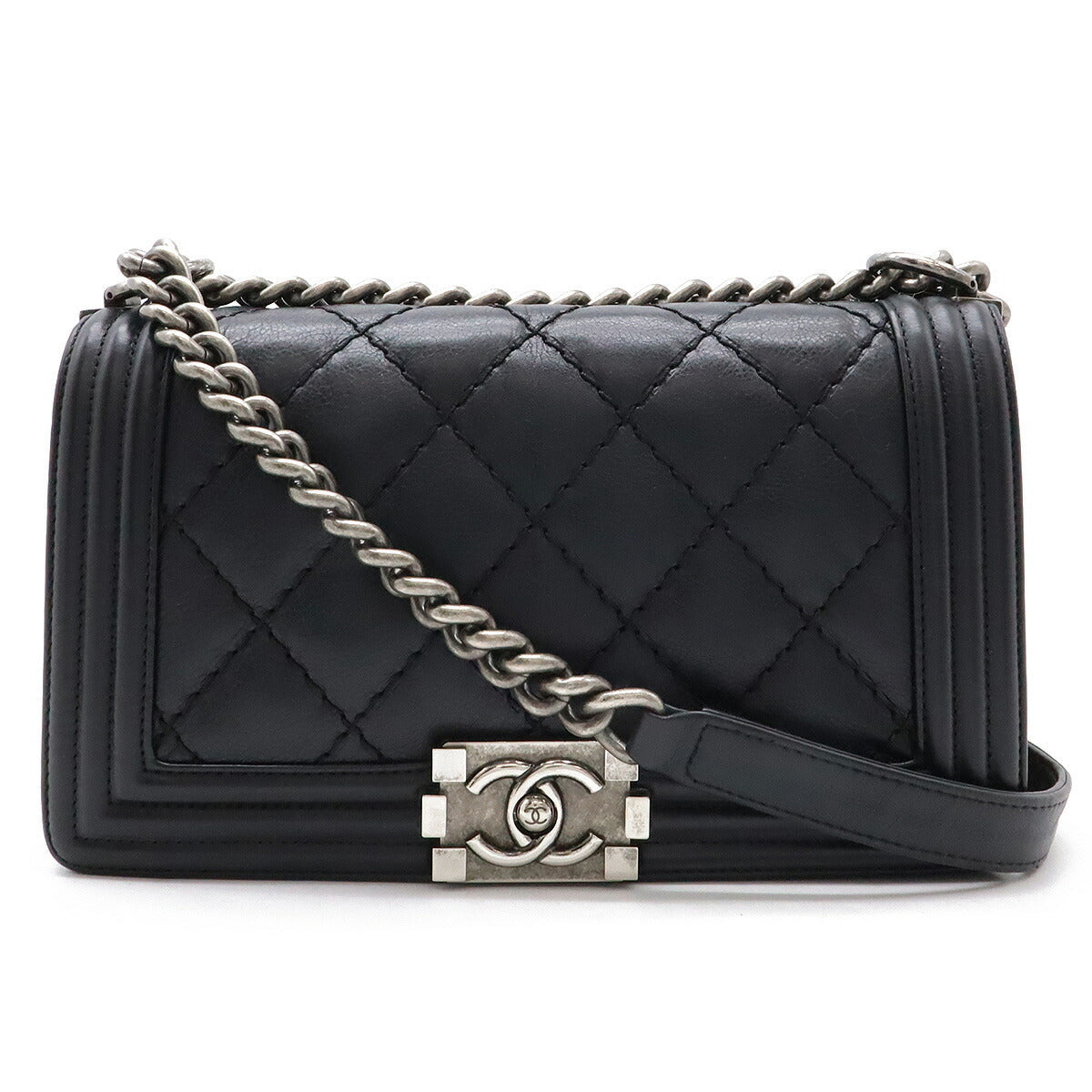 Chanel Leather Boy Chanel Chain Shoulder Bag