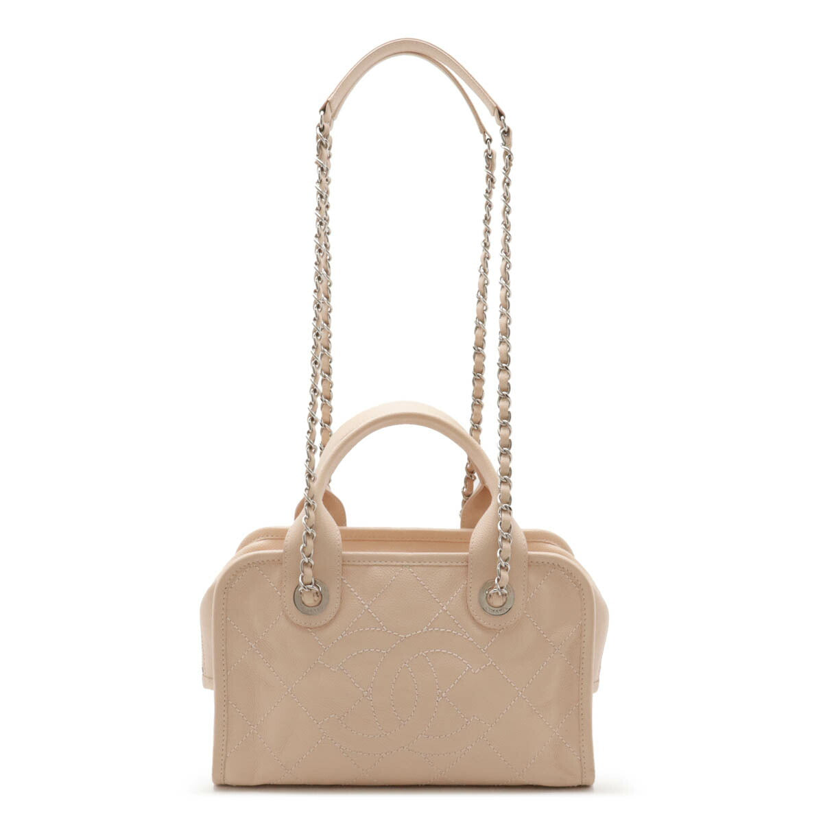 Chanel Caviar Skin Deauville 2way Handbag Classic Flap